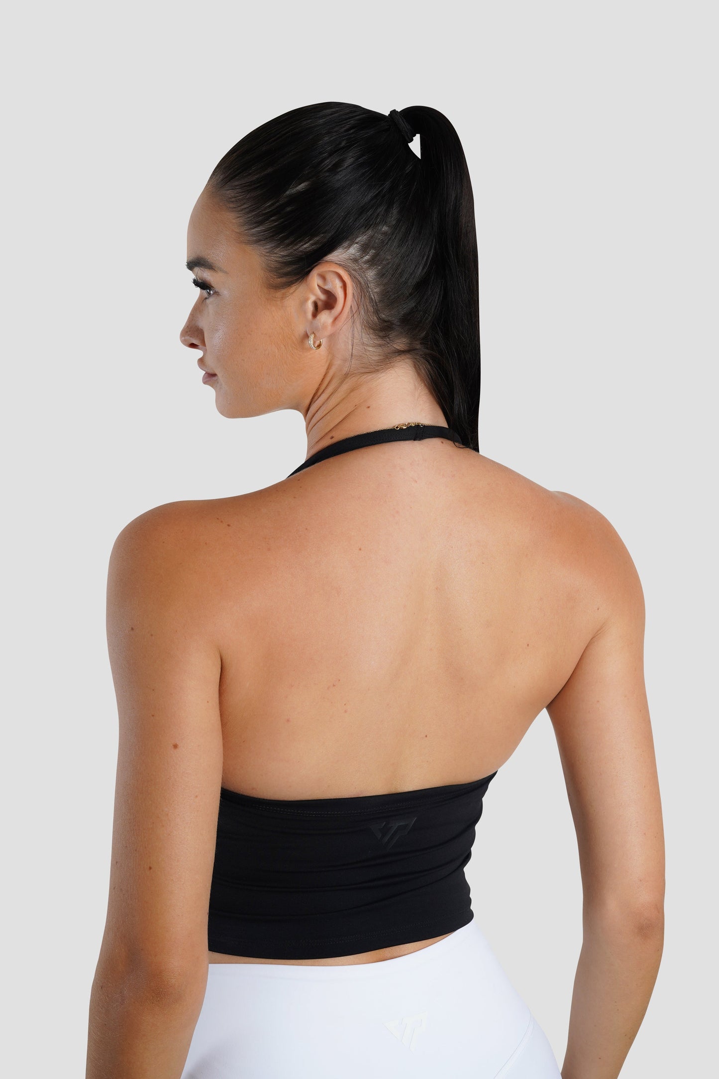 KIARA HALTER TOP - BLACK