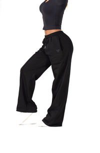 CLASSIC WIDE LEG SWEATPANTS - BLACK