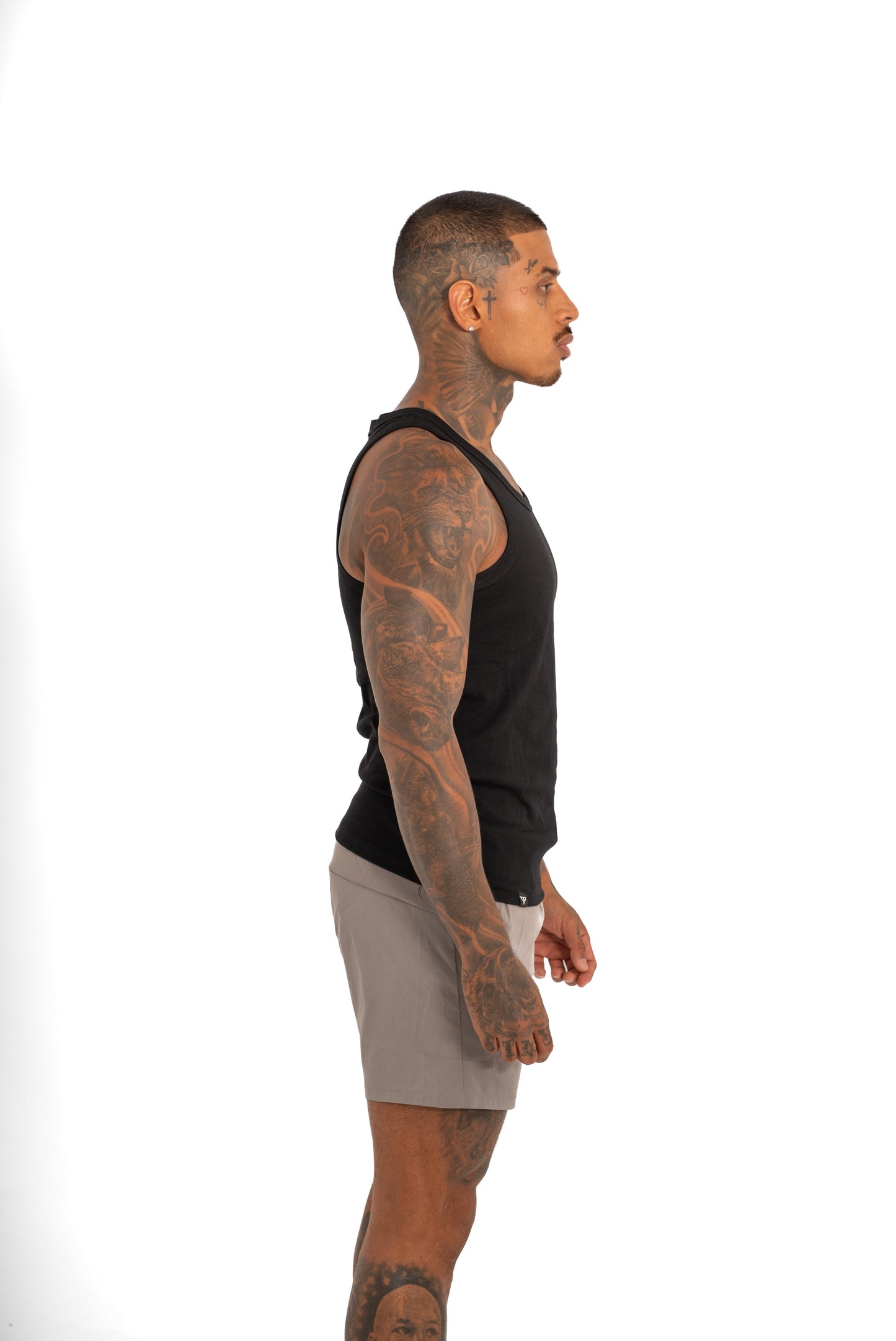 MEN'S KTP RIBBED TANK - BLACK