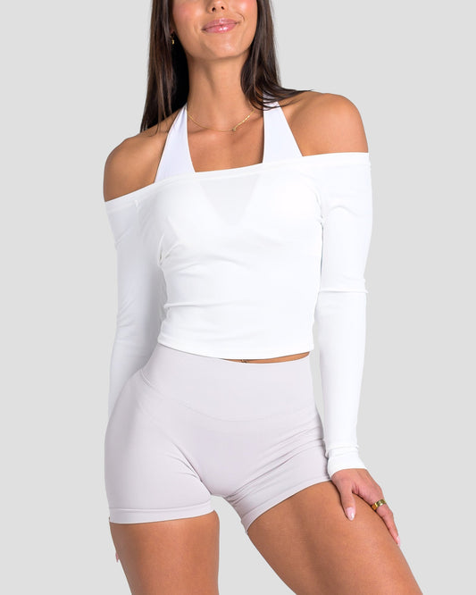 KTP RIBBED LONG SLEEVE - WHITE