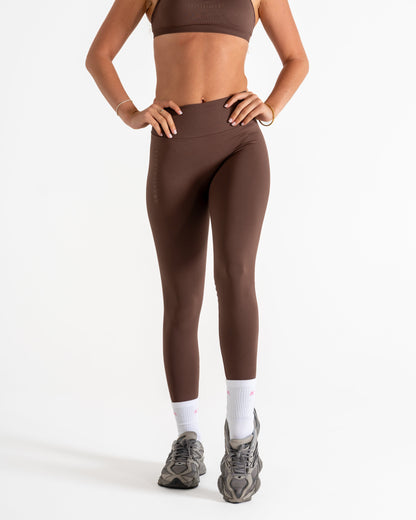 LJ V-BACK SCRUNCH LEGGING - ESPRESSO