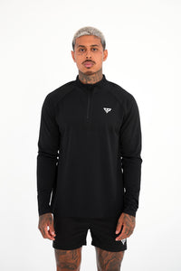 KTP QUARTER ZIP LONG SLEEVE - BLACK